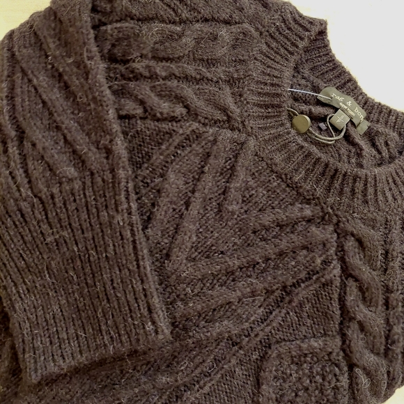 rag & bone Sweaters - NWT Rag & Bone Elizabeth Cropped Cable Crew Sweater Size Small $450